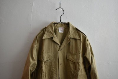 画像2: 50s French Army M47 chino shirt (Dead Stock)