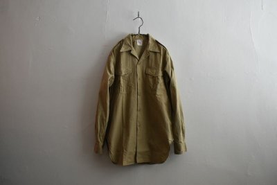 画像1: 50s French Army M47 chino shirt (Dead Stock)