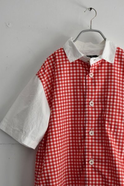 画像2: SALE 40%OFF LOLO ギンガムチェック コンビネーションシャツ