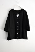 画像1: TANG ハイツイストコットン 6分袖丈カーディガン (1)