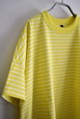 画像3: TRAVAIL MANUEL ミディ天竺ボーダースリットワイドTee