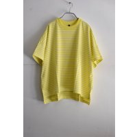 TRAVAIL MANUEL ミディ天竺ボーダースリットワイドTee