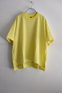 TRAVAIL MANUEL ミディ天竺ボーダースリットワイドTee