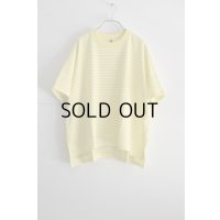 TRAVAIL MANUEL ミディ天竺ボーダースリットワイドTee