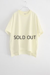 TRAVAIL MANUEL ミディ天竺ボーダースリットワイドTee