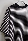 画像7: TRAVAIL MANUEL ミディ天竺ボーダースリットワイドTee