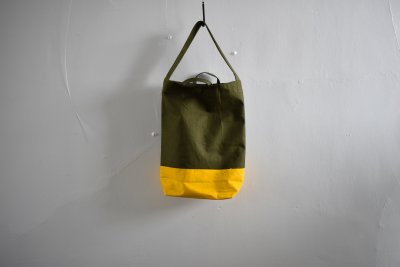 画像1: Hand Paint army tent tote bag