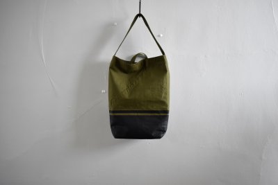 画像1: Hand Paint army tent tote bag