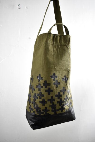 画像2: Hand Paint army tent tote bag