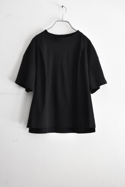 画像1: TANG スーピマスムース タックフロントクロップTee