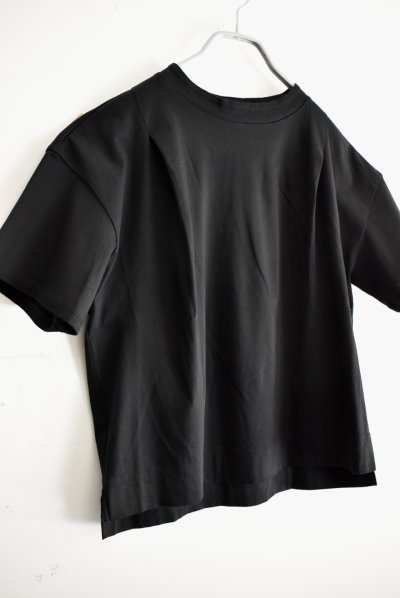 画像2: TANG スーピマスムース タックフロントクロップTee
