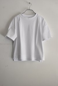 TANG スーピマスムース タックフロントクロップTee