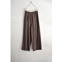TRAVAIL MANUEL レーヨンリネンストレッチ 2タックワイドパンツ