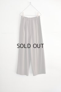 TRAVAIL MANUEL レーヨンリネンストレッチ 2タックワイドパンツ