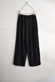 画像1: SALE 20%OFF TRAVAIL MANUEL レーヨンリネンストレッチ 2タックワイドパンツ (1)