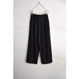 TRAVAIL MANUEL レーヨンリネンストレッチ 2タックワイドパンツ