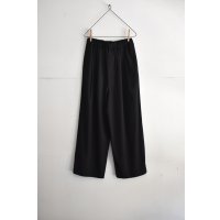 TRAVAIL MANUEL レーヨンリネンストレッチ 2タックワイドパンツ