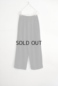 SALE 30%OFF TRAVAIL MANUEL レーヨンリネンストレッチ 2タックワイドパンツ