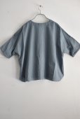画像7: mono LABO コットンリネンストライプ Tブラウス