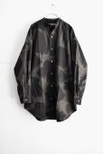 画像1: HAVERSACK ブラッシュドプリント バンドカラーシャツ (1)