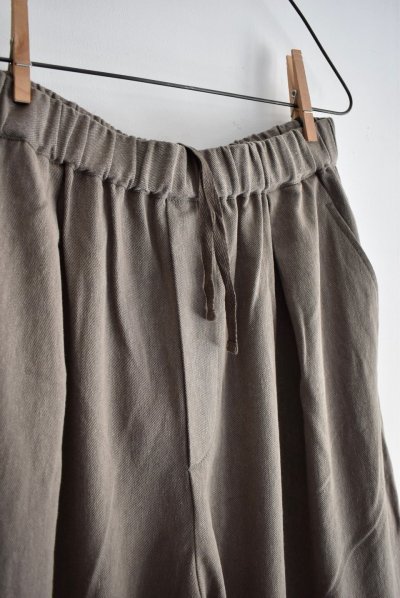 画像5: TANG リネンコットンツイル クロップド ボリュームパンツ