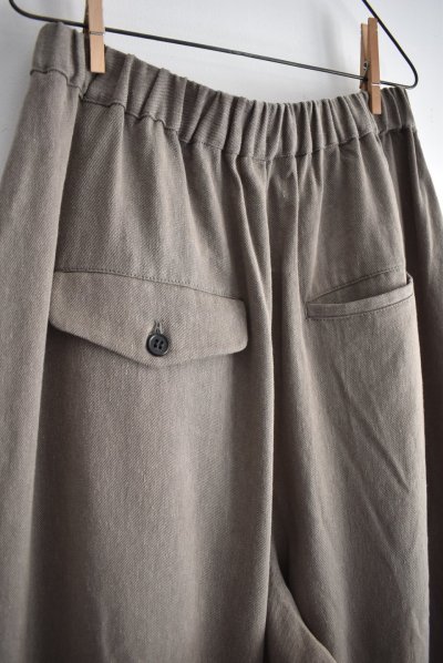 画像9: TANG リネンコットンツイル クロップド ボリュームパンツ