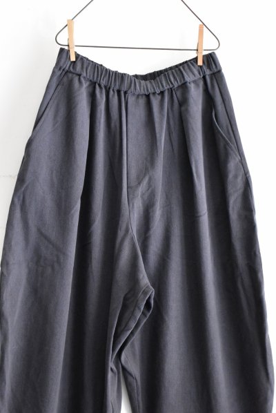 画像2: TANG リネンコットンツイル クロップド ボリュームパンツ