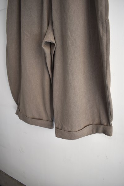 画像10: TANG リネンコットンツイル クロップド ボリュームパンツ