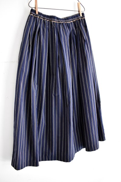画像2: vmヴ―ム マルチストライプ タックギャザースカート