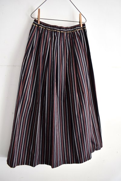 画像2: vmヴ―ム マルチストライプ タックギャザースカート