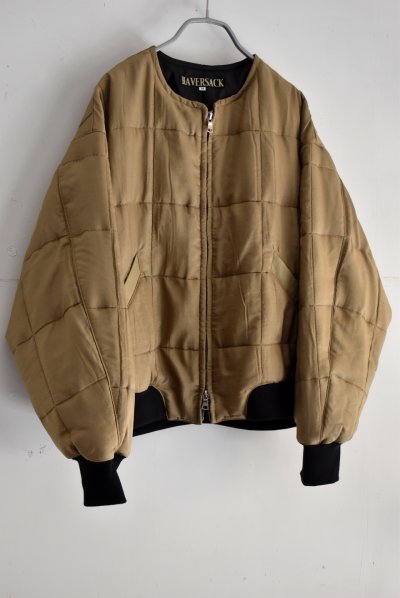画像2: HAVERSACK シルクジャガードキルト ノーカラーブルゾン