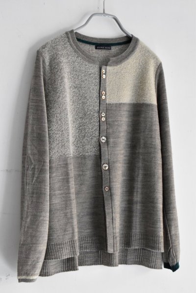 画像2: mono LABO 14Gウール×ブークレカーディガン