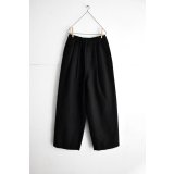 TRAVAIL MANUEL ウール/リネンミルド 2タックトラウザー