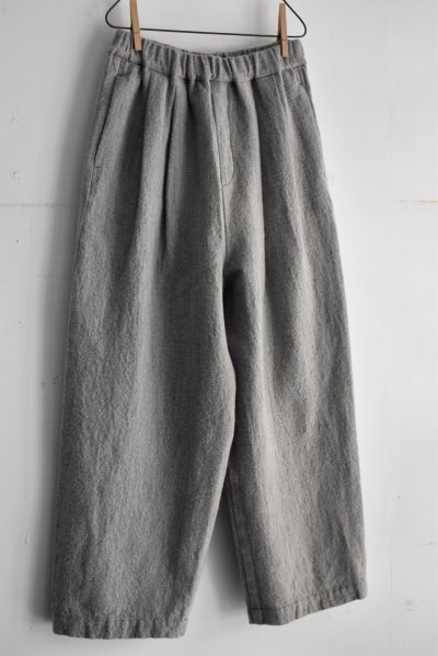 画像3: TRAVAIL MANUEL ウール/リネンミルド 2タックトラウザー