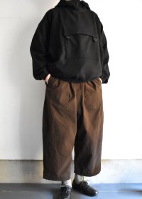 HAVERSACK 泥染め風コットンフランネル オーバーサイズワイドパンツ