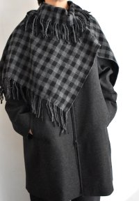 HAVERSACK  ATTIRE ブロックチェック フリンジネックウォーマー