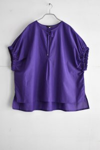 画像1: HAVERSACK コットンキュプラ シャーリングスリーブブラウス (1)