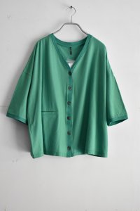 画像1: TANG ハイツイストコットン 6分袖丈カーディガン (1)