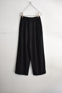画像1: TRAVAIL MANUEL レーヨンリネンストレッチ 2タックワイドパンツ (1)