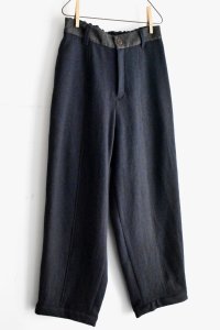 画像2: vmヴ―ム ライトウールサージ ワイドテーパーラインパンツ (2)