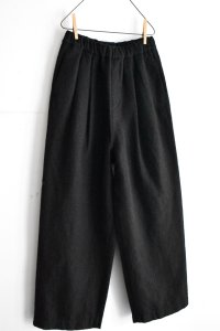 画像2: TRAVAIL MANUEL ウール/リネンミルド 2タックトラウザー (2)