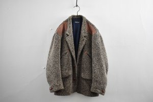 画像1: 80s Italian Tweed Blouson Jacket (1)